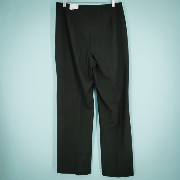 Liz Claiborne Size 12 Black Kylie Straight Leg Career Work Dress Pants NEW - Picture 3 of 7